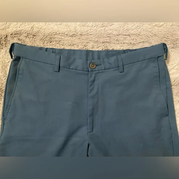 Haggar | Mens Teal Cool 18 Pro Shorts - Picture 2 of 5